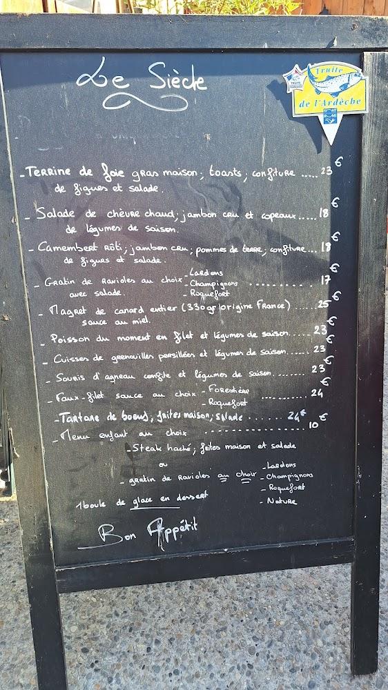 Le Siècle (Jargeat Alain) - Les Ollières-sur-Eyrieux - Menu Image 3